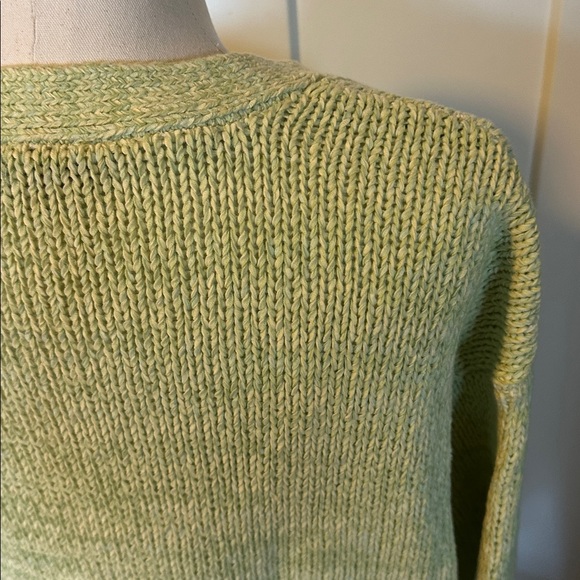 LOFT Women's Bright Green Knit Cardigan - Picture 10 of 10
